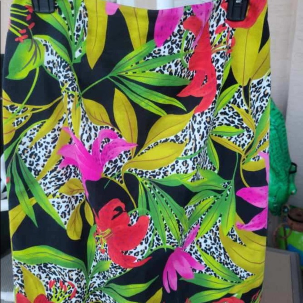 Lily’s Hart LTD tropical printed cotton skirt